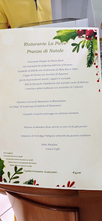 Pizzeria La Pieve à Capo di Ponte (le menu)
