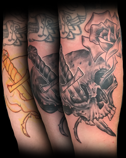 Explore tattoo ideas for female thigh, creative tattoo ideas in Buford, available at Norsk Studios Tattoos & Piercings