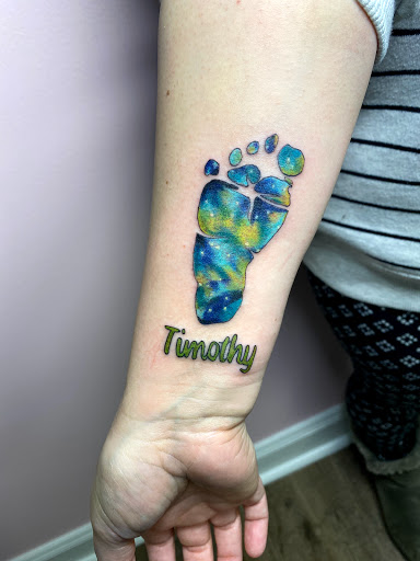 Explore female elbow tattoo ideas, creative tattoo ideas in Lancaster, available at MermGoddess Tattoo Studio & Gallery