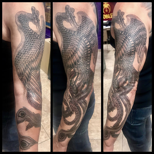 Explore female arm sleeve tattoo ideas, creative tattoo ideas in Sedona, available at Ascension Tattoo