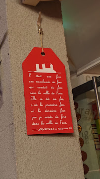 Restaurant Vertigo à Foix (le menu)