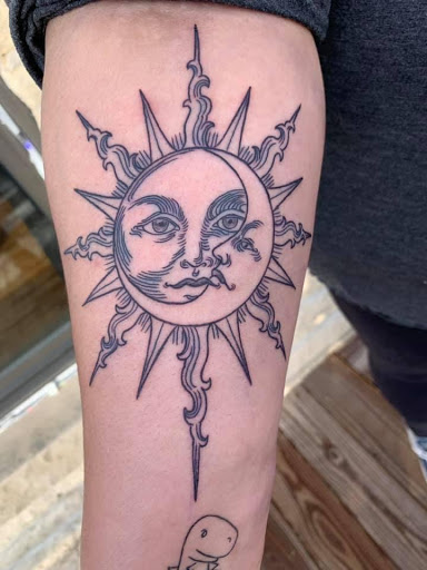 Explore red ink tattoo ideas for guys, creative tattoo ideas in Lake Villa, available at Eternal Tiger Tattoo