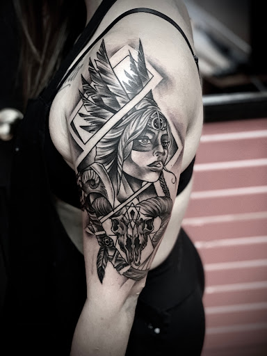 Explore tattoo ideas on collar bone, creative tattoo ideas in El Paso, available at Estilo Firme Tattoo Co.