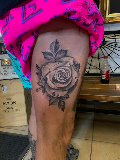 Explore bass clef tattoo ideas, creative tattoo ideas in El Paso, available at Santa Rosa Tattoo Studio