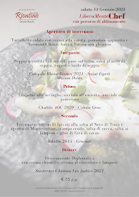 Menu du RIONTINO 1964 - Ristorante à Margherita di Savoia