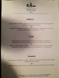 Restaurant basque Pottoka à Paris (le menu)