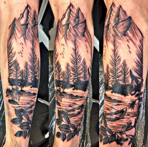 Explore biking tattoo ideas, creative tattoo ideas in San Antonio, available at Nite Owl Tattoo Studio