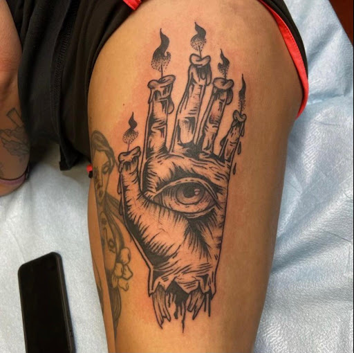 Explore father time tattoo ideas, creative tattoo ideas in Anniston, available at Classic 13 Tattoo