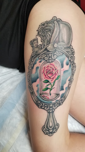 Explore women's half sleeve tattoo ideas, creative tattoo ideas in Bristol, available at Black Sparrow Tattoo Studio