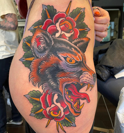 Explore men's dark tattoo ideas, creative tattoo ideas in Bozeman, available at Aether Tattoo Club