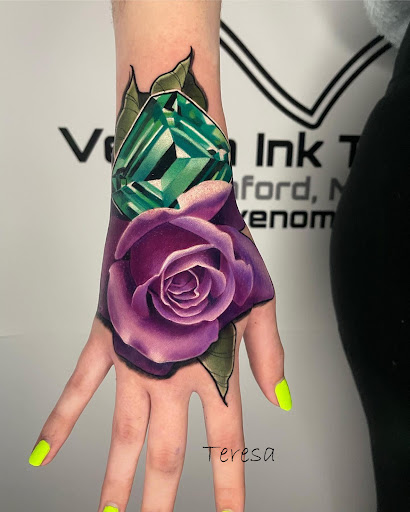 Explore name on neck tattoo ideas, creative tattoo ideas in Sanford, available at Venom Ink Tattoo