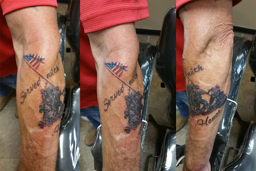 Explore tattoo ideas for men shoulder, creative tattoo ideas in Foley, available at Black Sheep Custom Tattoos and Piercings