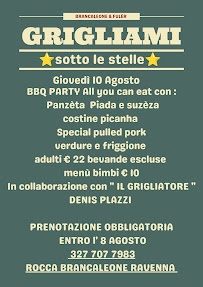 Menu du Fulèr à Ravenna