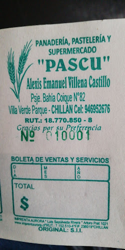 Opiniones de PANADERÍA PASTELERÍA SUPERMERCADO "PASCU" en Chillán - Panadería
