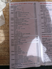 Menu du Crêperie de Lodonnec Sas Dreau à Loctudy