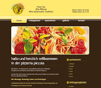 Menu du Pizzeria Piccola à Bielefeld
