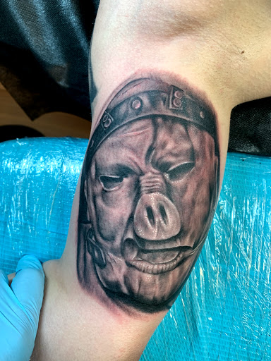 Explore black couple tattoo ideas, creative tattoo ideas in Worcester, available at Hourglass Ink Tattoo Studio