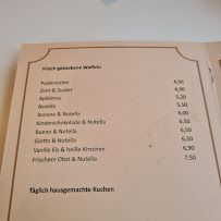 Menu / carte de Café Zeitlos à Friedberg