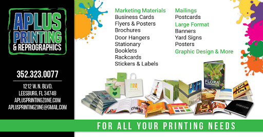 Commercial Printer «A Plus Printing & Copy Zone», reviews and photos, 205 W N Blvd, Leesburg, FL 34748, USA