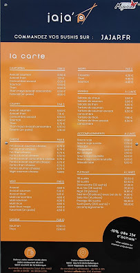 Menu du Jaja'P à Saint-Laurent-de-la-Salanque