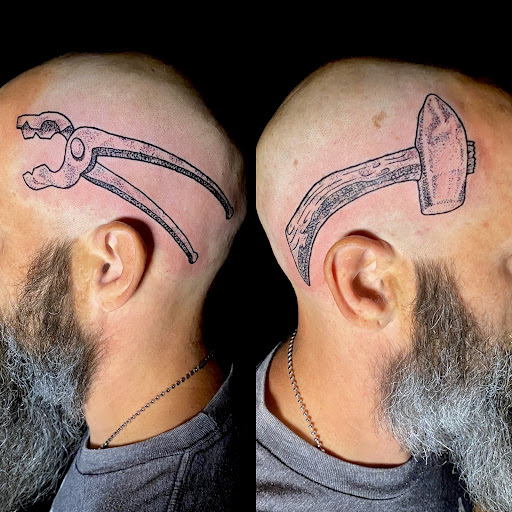 Explore harley davidson sleeve tattoo ideas, creative tattoo ideas in Springfield, available at Anchored Ink Tattoo & Piercing by SPLAT LLC