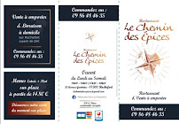 Menu / carte de Le Chemin Des Épices Restaurant-Vente À Emporter à Rochefort