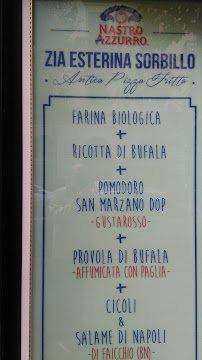 Antica Pizza Fritta da Zia Esterina Sorbillo à Naples menu