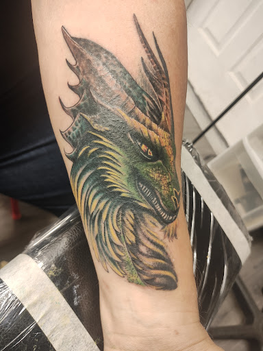 Explore butterfly thigh tattoo ideas, creative tattoo ideas in Concord, available at Sterling Tattoo Club