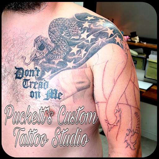 Explore hand tattoos ideas, creative tattoo ideas in Hillsboro, available at Pucketts Custom Tattoo Studio