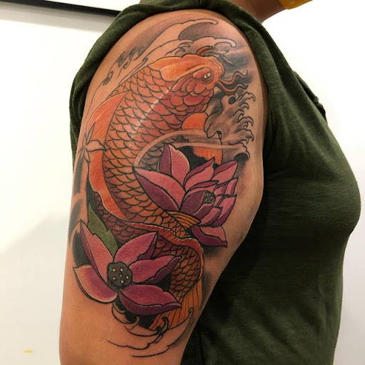 Explore cool tattoo sleeve ideas for men, creative tattoo ideas in Astoria, available at Xolotl Tattoo Gallery