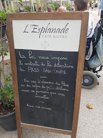 Menu / carte de L'Esplanade à Montpellier