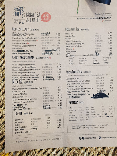 Oops Boba Tea & Coffee