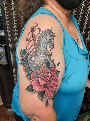 Explore tattoo ideas biker, creative tattoo ideas in Olympia, available at Primeval Ink Tattoo