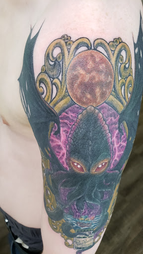 Explore forearm tattoo idea for men, creative tattoo ideas in Lawrenceville, available at Steele Ink Studios Body Art