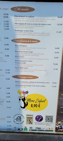 Restaurant Côté Marine à Bastia (le menu)