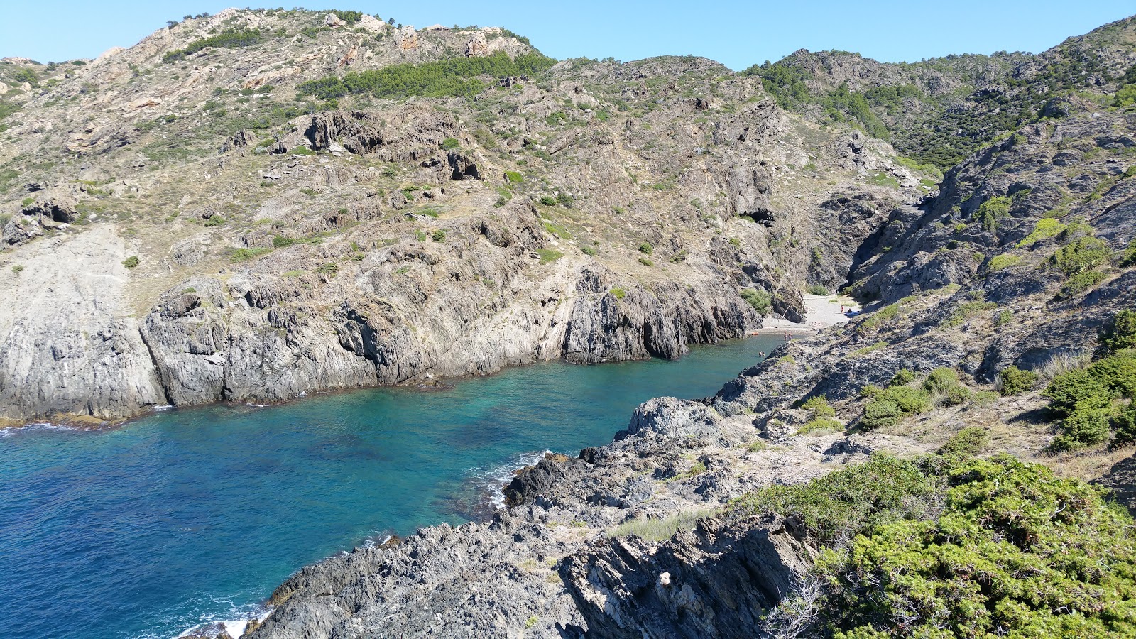 Photo de Cala Fornells avec un niveau de propreté de assez propre
