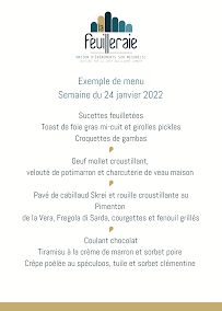 Restaurant Maison La Feuilleraie à Varennes-Jarcy - menu / carte