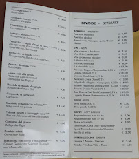 Menu du Albergo Trattoria Speranza à Spiazzi