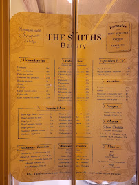 Menu du The Smiths Bakery à Paris