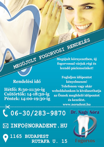 NoraDent | Tápióság fogászat | Dr. Nagy Nóra