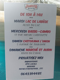 Restaurant argentin Juanitofoodtruck à Toulouse (la carte)