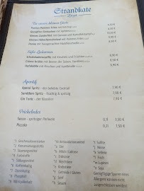 Menu du Restaurant „Strandkate“ à Zingst
