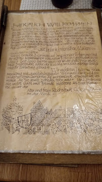 Zom Stüffje à Cochem menu