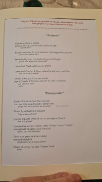 Menu / carte de Osteria Cascina dei Fiori à Borgo Vercelli