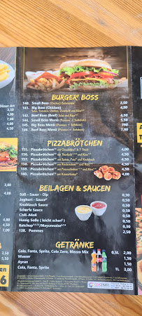 Carte du Pizza Boss Rheda-Wiedenbrück à Rheda-Wiedenbrück