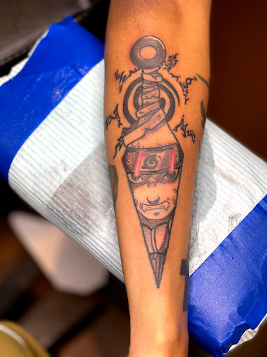 Explore mens tattoo half sleeve ideas, creative tattoo ideas in Goose Creek, available at Red Kirin Tattoo