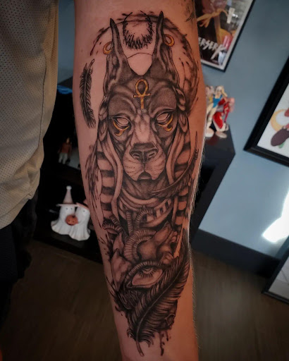 Explore portrait tattoo ideas, creative tattoo ideas in Palm Harbor, available at Angry Owl Tattoo and Piercing