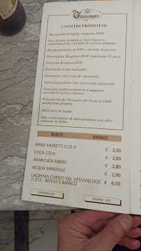 Pizzeria Trianon à Naples menu