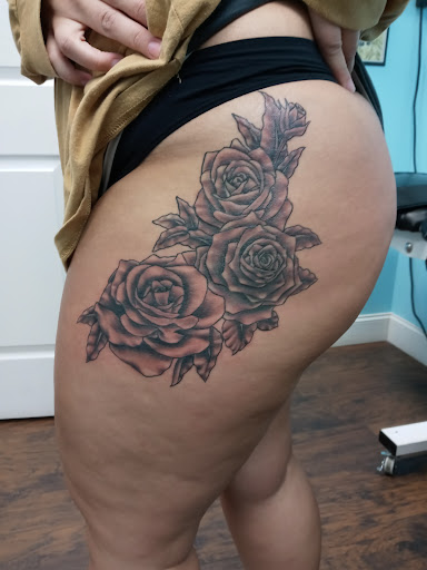 Explore forearm half sleeve tattoo ideas for men, creative tattoo ideas in Calhoun, available at Velvet Panther Tattoo and Piercing