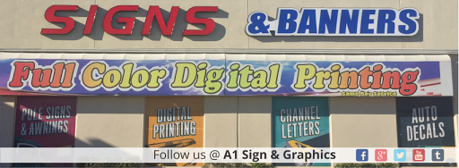 A1 Sign & Graphics, 11181 Harry Hines Blvd #127, Dallas, TX 75229, USA, 